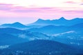 Yarra Ranges National Park at sunset. Royalty Free Stock Photo