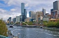 Yarra river in the city of melbourne Royalty Free Stock Photo