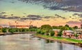 The Yarra River with Melbourne Cricket Ground - Australia Royalty Free Stock Photo