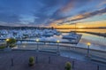 Sunset over Yarrow Bay in Kirkland Washington Royalty Free Stock Photo