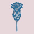 Yarrow flower. Object isolated on a light background.