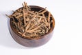 Yarsagumba chinese cordyceps, alternative chinese folk medicine, tibet 2018 Royalty Free Stock Photo