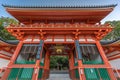 Yasaka Jinja Shinto shrine, Nishiromon (West main Gate). Early morning without people
