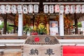 Yasaka Jinja Shrine, Maidono Dance Hall. During the Gion Matsuri festival. Kyoto, Japan Royalty Free Stock Photo