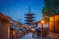 Yasaka Pagoda and Sannen Zaka Street, Gion, Kyoto Royalty Free Stock Photo