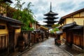 Yasaka Pagoda and Sannen Zaka Street, Kyoto, Japan Royalty Free Stock Photo