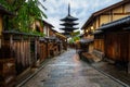 Yasaka Pagoda and Sannen Zaka Street, Kyoto, Japan Royalty Free Stock Photo