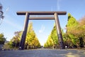 Yasukuni Shrine and Ginkgo Tree Road in Tokyo