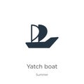 Yatch boat icon vector. Trendy flat yatch boat icon from summer collection isolated on white background. Vector illustration can