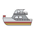 Yatch boat vehicle isolated