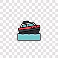 yatch icon sign and symbol. yatch color icon for website design and mobile app development. Simple Element from tropical