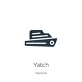 Yatch icon vector. Trendy flat yatch icon from nautical collection isolated on white background. Vector illustration can be used