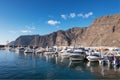 Yatchs and Boats in small sea port in Los Gigantes,Tenerife, Canary Islands, Spain