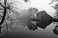 Yates Mill Pond reflection, Raleigh NC Royalty Free Stock Photo