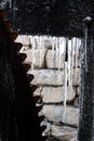 Yates Mill Pond Water Wheel with Icicles