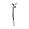 yatra stick pilgrim staff glyph icon vector illustration