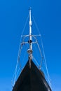 Yaught mast against a blue sky (2) Royalty Free Stock Photo