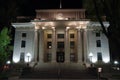 The Yavapai County Courthouse in Prescott, Arizona at night Royalty Free Stock Photo