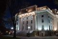 The Yavapai County Courthouse in Prescott, Arizona at night Royalty Free Stock Photo