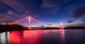 Yavuz Sultan Selim Bridge in Istanbul, Turkey. Royalty Free Stock Photo