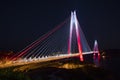 Yavuz Sultan Selim Bridge night exposure, ÃÂ°stanbul, Turkey. Yavuz Sultan Selim Bridge in Istanbul, Turkey. 3rd Bosphorus Bridge Royalty Free Stock Photo