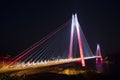 Yavuz Sultan Selim Bridge night exposure, ÃÂ°stanbul, Turkey. Yavuz Sultan Selim Bridge in Istanbul, Turkey. 3rd Bosphorus Bridge Royalty Free Stock Photo