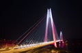 Yavuz Sultan Selim Bridge night exposure, ÃÂ°stanbul, Turkey. Yavuz Sultan Selim Bridge in Istanbul, Turkey. 3rd Bosphorus Bridge Royalty Free Stock Photo