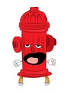 Yawning hydrant cartoon