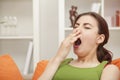 Yawning woman Royalty Free Stock Photo