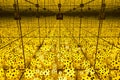 Yayoi kusama yellow polka dot infinity room Royalty Free Stock Photo