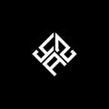 YAZ letter logo design on black background. YAZ creative initials letter logo concept. YAZ letter design Royalty Free Stock Photo