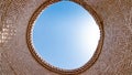 Ceiling of a ruin of Zoroastrians Dakhmeh Towers of Silence in Yazd city, Iran