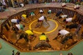 Yazd, Iran - 2019-04-10 - Men exercise in traditional wrestling workout in a circular pit