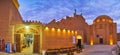 Panorama of medieval edifices in Yazd, Iran