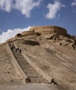 Yazd, Iran - 2019-04-11 - Stairs lead up to top of Tower of Silence where human sacrafice was once practiced