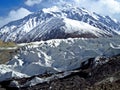 Yazghil Glacier in Shimshal valley, Karakoram, Northern Pakistan Royalty Free Stock Photo