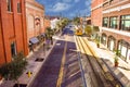 Top view of streetcar in 8th Ave. Royalty Free Stock Photo