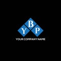 YBP letter logo design on BLACK background. YBP creative initials letter logo concept. YBP letter design Royalty Free Stock Photo