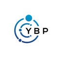 YBP letter technology logo design on white background. YBP creative initials letter IT logo concept. YBP letter design Royalty Free Stock Photo