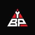 YBP triangle letter logo design with triangle shape. YBP triangle logo design monogram. YBP triangle vector logo template with red Royalty Free Stock Photo