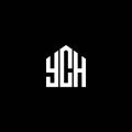 YCH letter logo design on BLACK background. YCH creative initials letter logo concept. YCH letter design Royalty Free Stock Photo