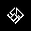 YDY letter logo design on black background. YDY creative initials letter logo concept. YDY letter design Royalty Free Stock Photo