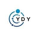 YDY letter technology logo design on white background. YDY creative initials letter IT logo concept. YDY letter design Royalty Free Stock Photo
