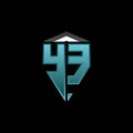 YE Logo Shield Blue Light Style Design