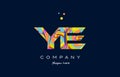 ye y e colorful alphabet letter logo icon template vector