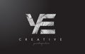 YE Y E Letter Logo with Zebra Lines Texture Design Vector.