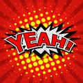 Yeah! Comic Speech Bubble, Cartoon Royalty Free Stock Photo