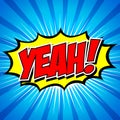 Yeah! Comic Speech Bubble, Cartoon Royalty Free Stock Photo