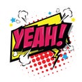 Yeah! Comic Speech Bubble. Vector Eps 10. Royalty Free Stock Photo