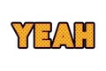 Yeah comic words isolated icon Royalty Free Stock Photo